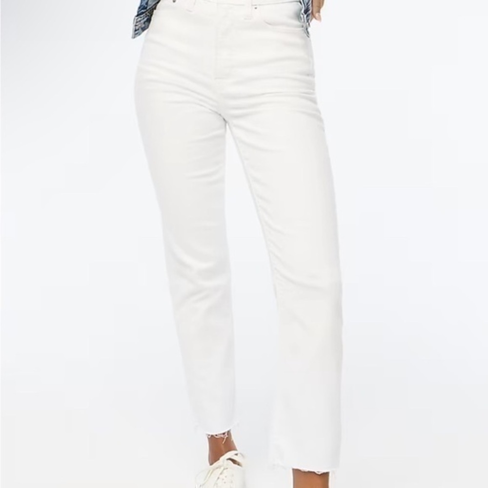 Madewell white The Perfect vintage jeans frayed Hem in size 27.